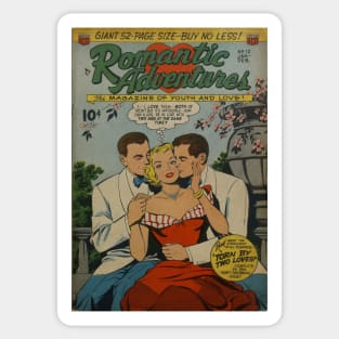 Vintage "Romantic Adventures" Cover Sticker